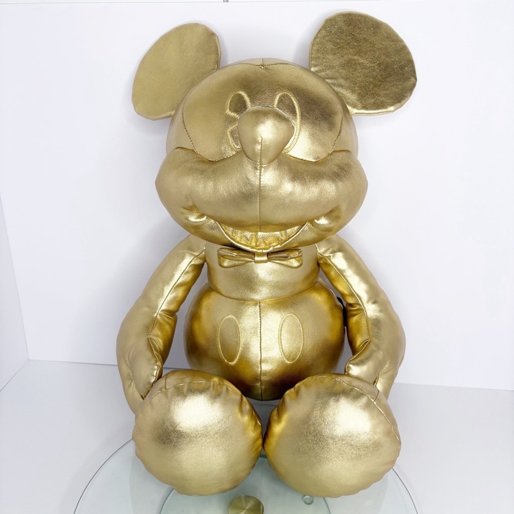 Disney Mickey Mouse 90th Anniversary Gold Plush 27” Large Limited Edition